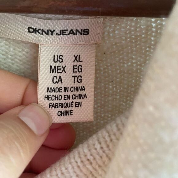 DKNY | cozy cream cowl neck sweater XL - Picture 4 of 10